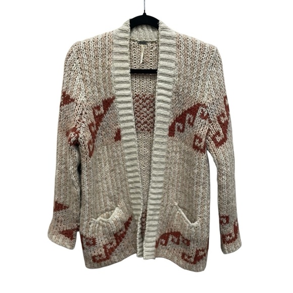 Free People Sweaters - Free People Time and Again Chunky Knit Oversized Open Front Cardigan small